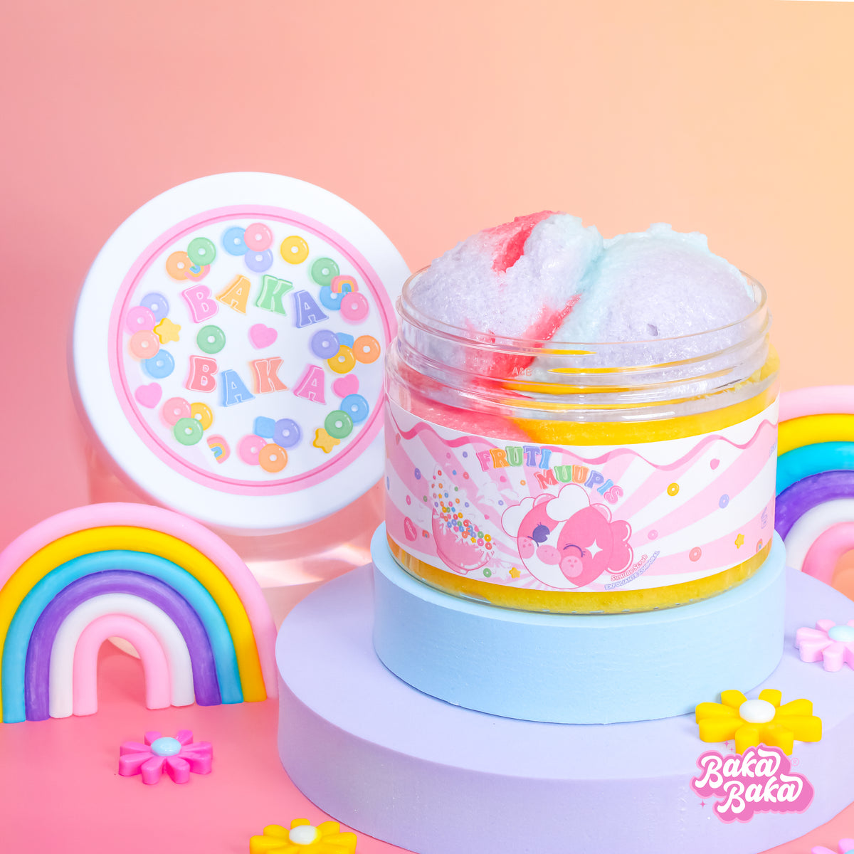 Bubble Duo Fruti Muupis/ Exfoliante y Gel de Ducha | Tropical Fruit