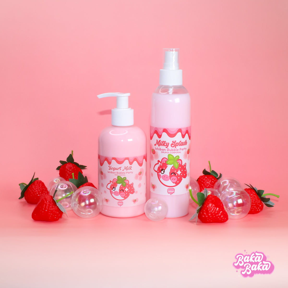 Milky Duo Ichiban Bubble Party / Crema y Splash Corporal | Strawberry Soda