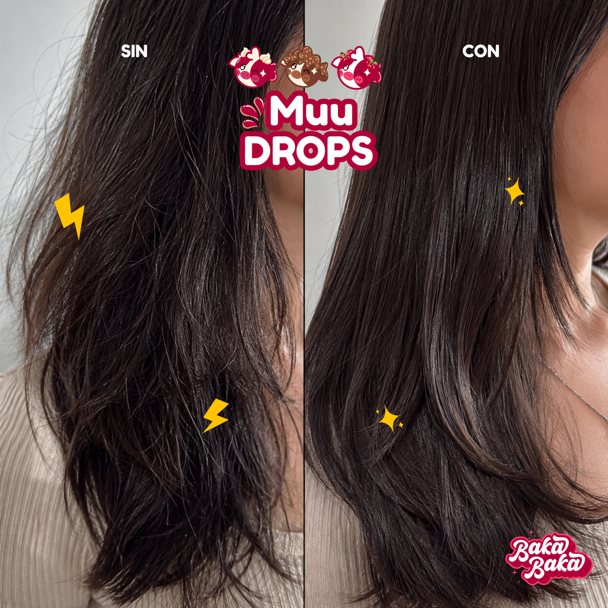 Colección Muu Drops | Kit de 3 Serum Capilar Oleoso/ Sedosidad y Anti Frizz