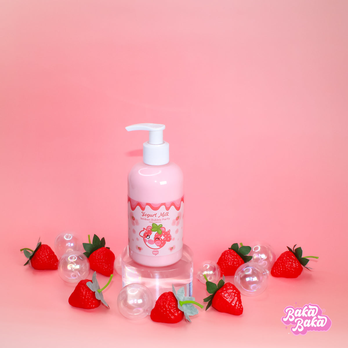 Ichiban Bubble Party Yogurt Milk/ Crema Corporal | Strawberry Soda