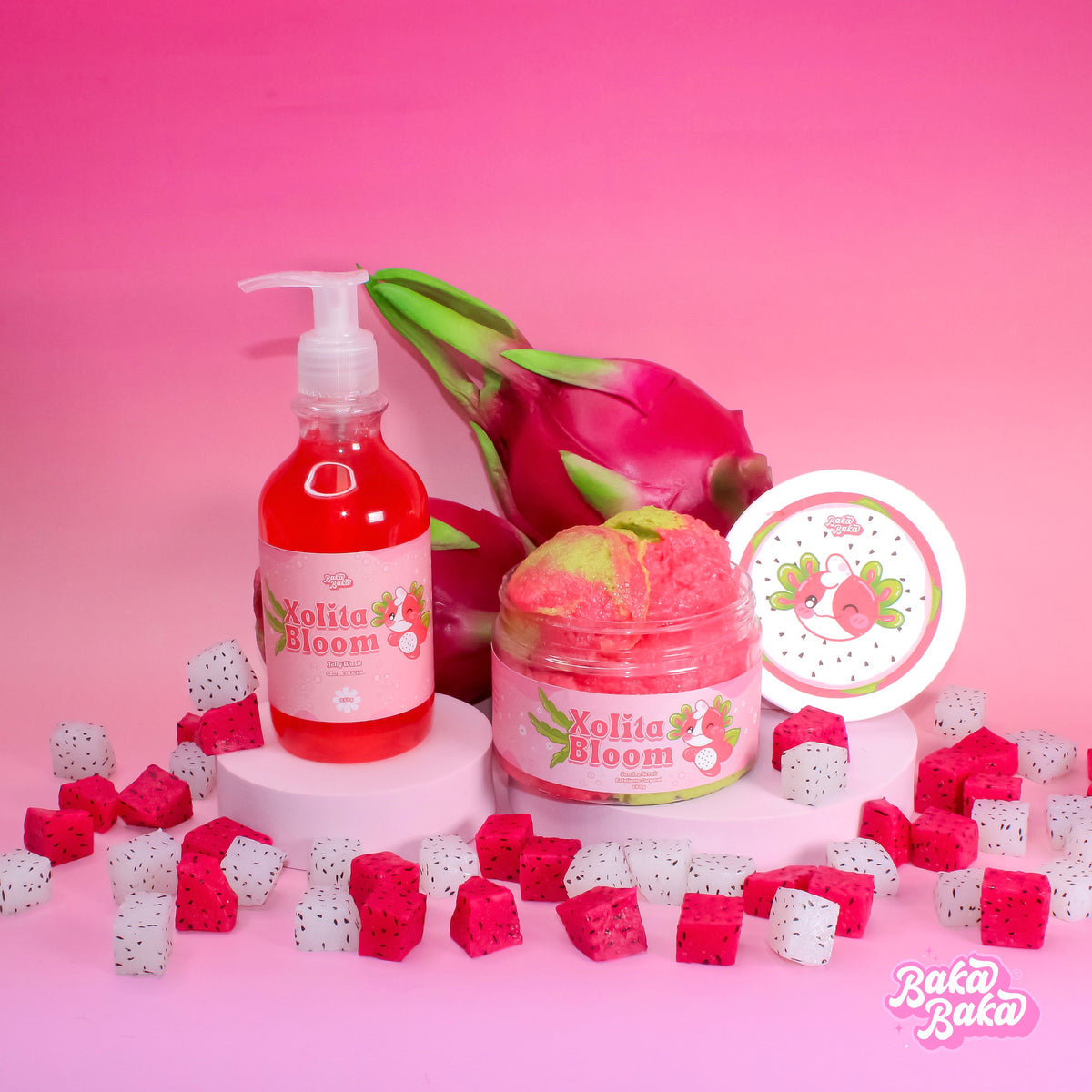 Bubble Duo Xolita Bloom/ Exfoliante y Gel de Ducha | Dragon Fruit