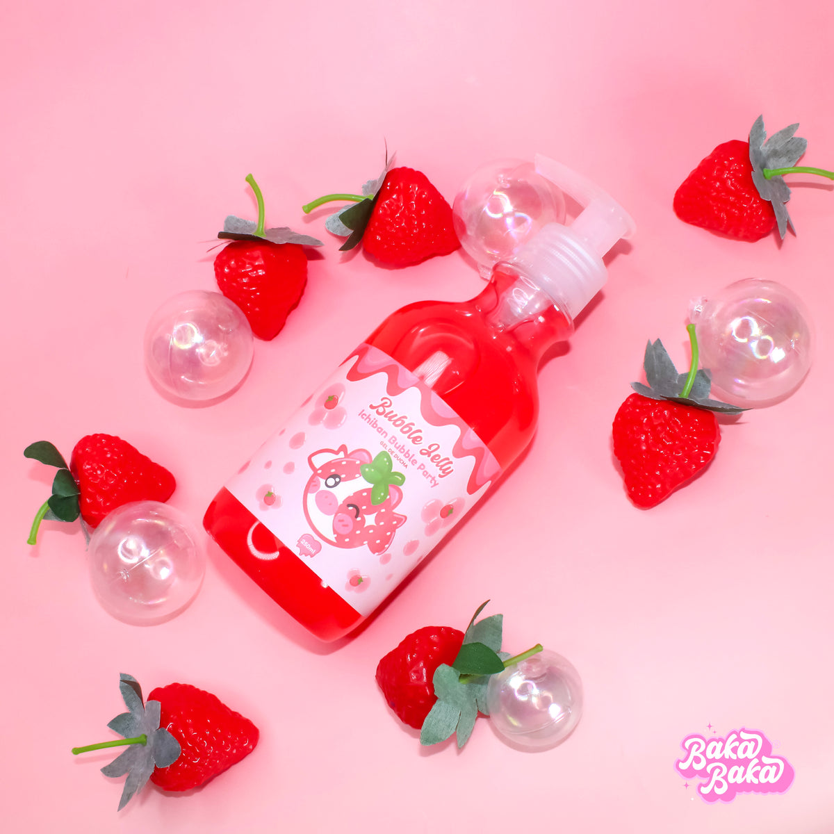 Bubble Duo Ichiban Bubble Party/ Exfoliante y Gel de Ducha | Strawberry Soda