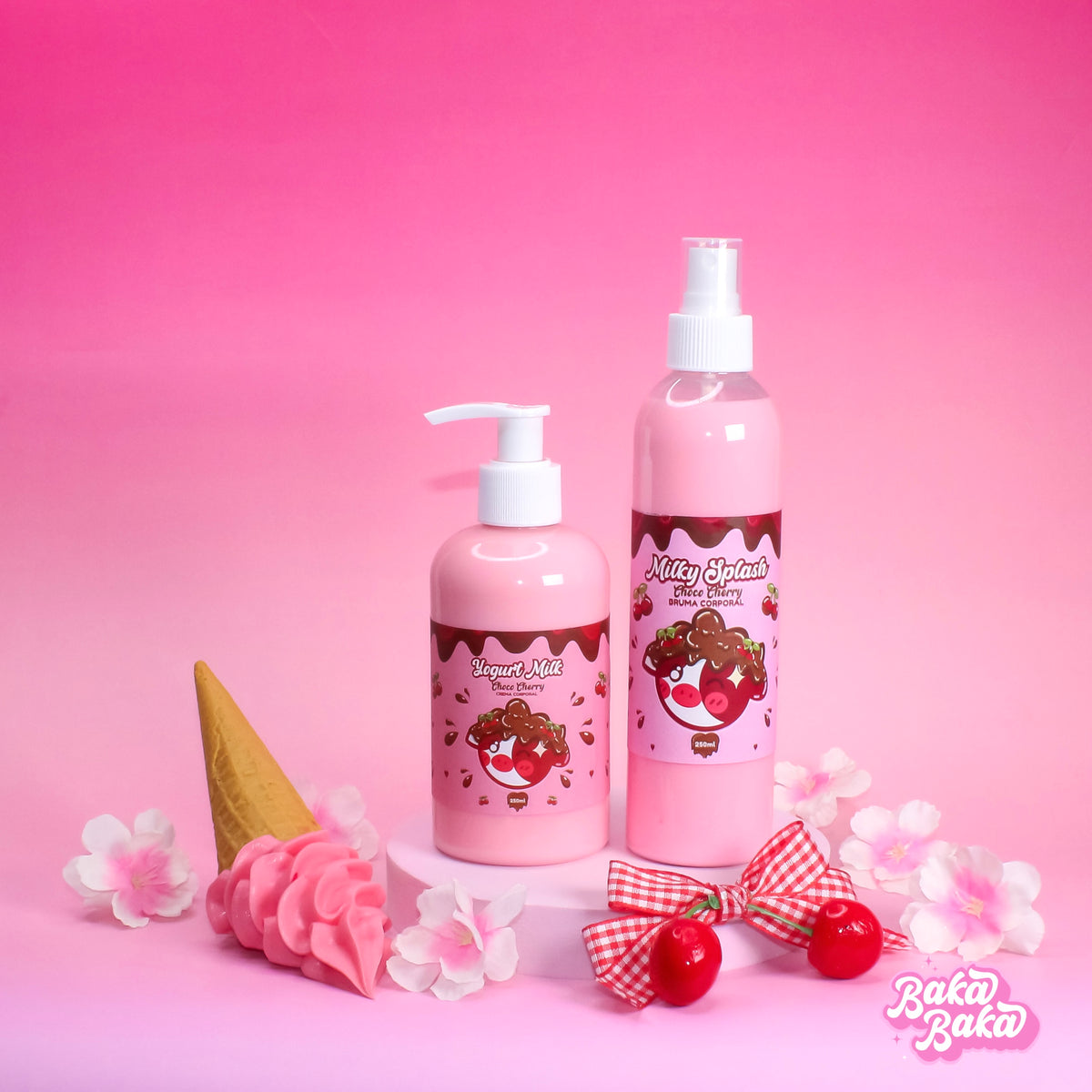 Milky Duo Choco Cherry/ Crema y Splash Corporal | Candy Cherry