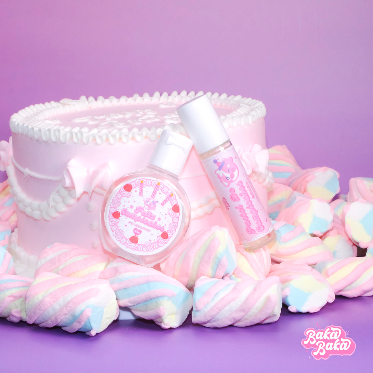 Pocket Duo Pastel de Cumpleaños/ Perfume en Aceite + Gel Antibacterial | Birthday Cake