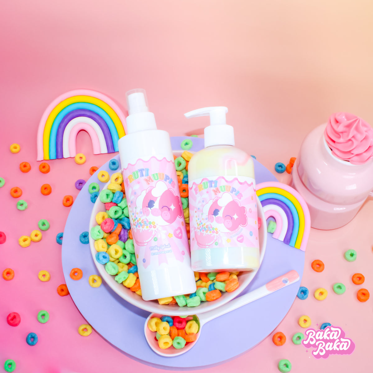 Milky Duo Fruti Muupis /Crema y Splash Corporal | Tropical Fruit