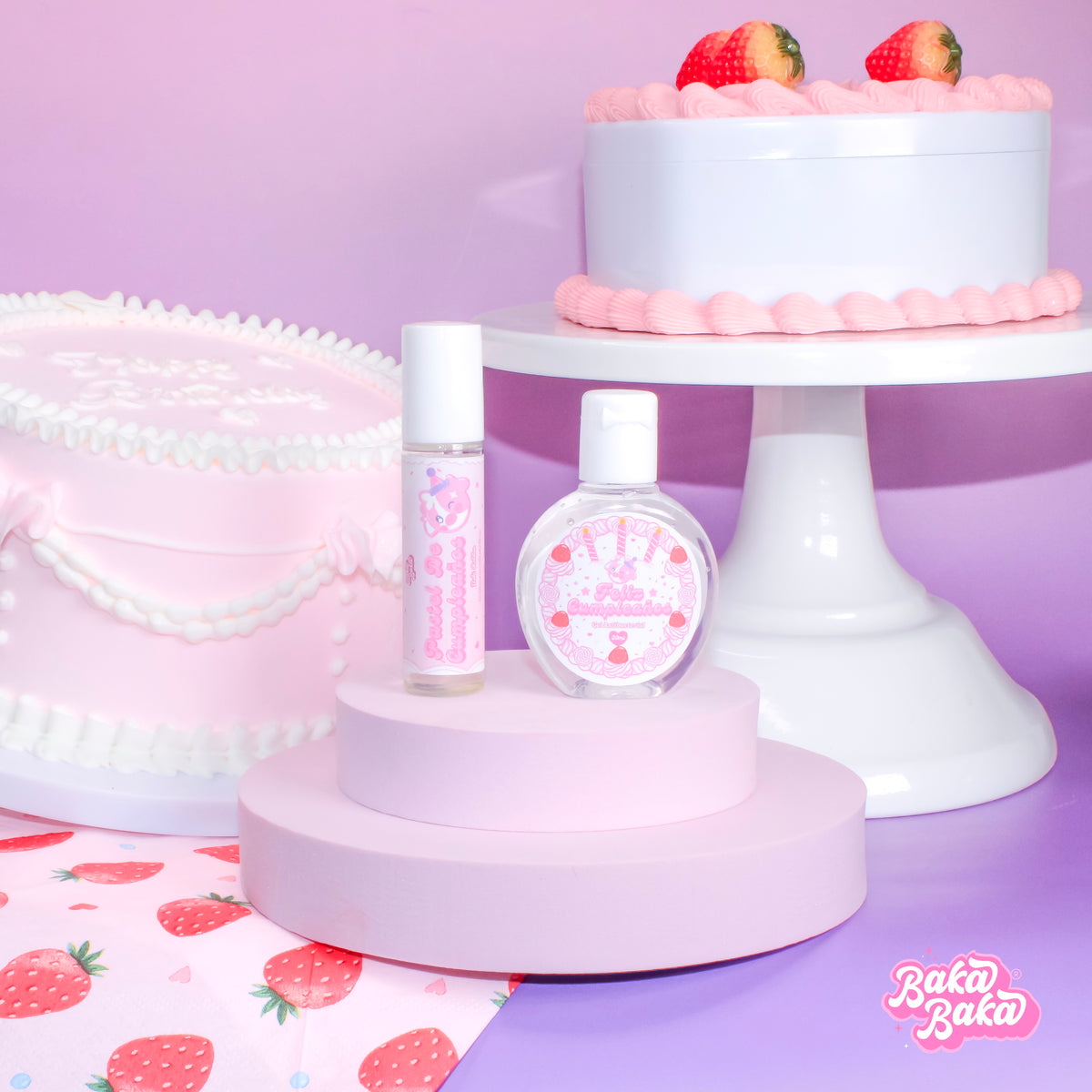 Pocket Duo Pastel de Cumpleaños/ Perfume en Aceite + Gel Antibacterial | Birthday Cake