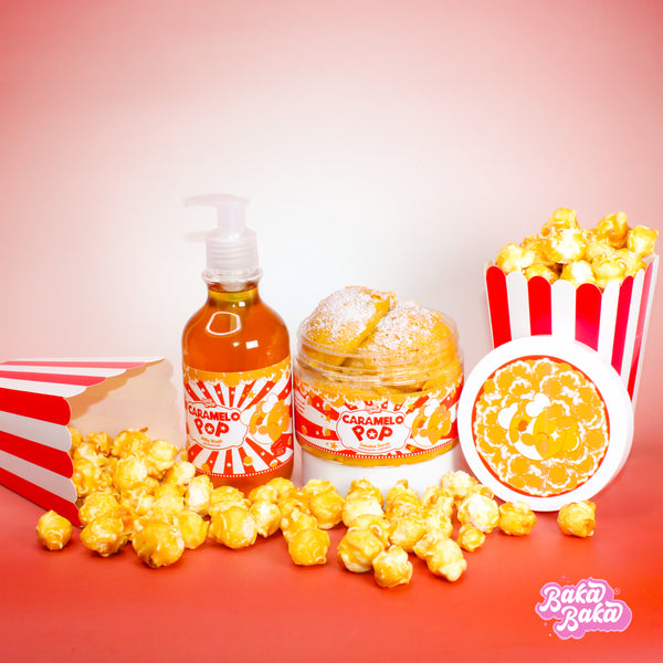 Bubble Duo Caramelo Pop/  Exfoliante y Gel de Ducha Corporal | Caramel